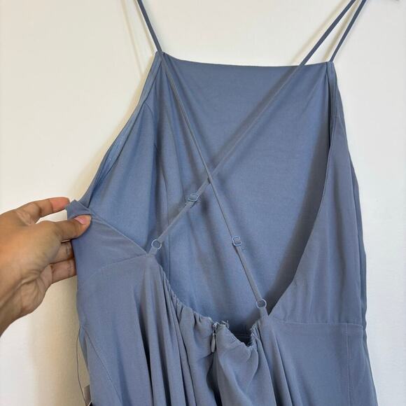 Lulus Mythical Kind of Love Slate Blue Maxi Dress Sz XL Bridesmaid Romantic NWT - Picture 14 of 14